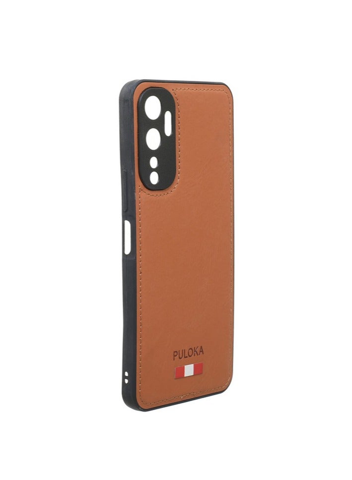 Leather Silicone And Plastic Back Phone Protection Cover For Infinix Hot 20 - Havan - Image 2