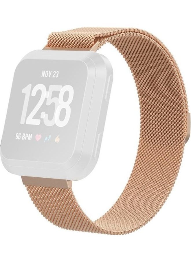 NIBEMINENT - Milanese Watch Strap For Fitbit Versa 2/Lite Rose Gold - Image 1