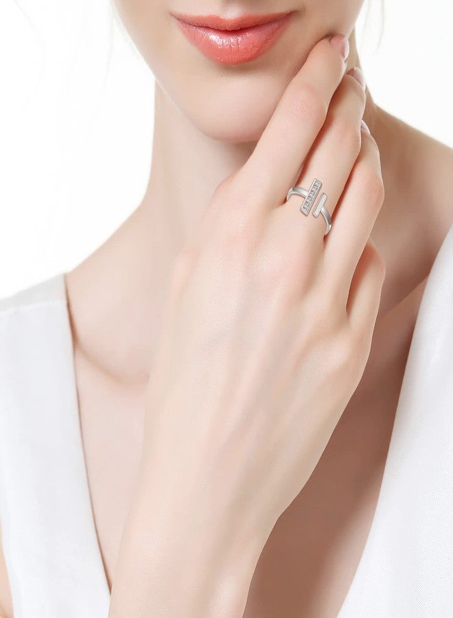 MANBU Sterling Silver Thick and Thin Ring: Mother Daughter Sister Friend Through Thick and Thin Ring Always with You Christmas Jewelry Gifts for Wife Girlfriend (Size 6-7) - Image 4