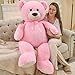 Toys Studio 51 inch Giant Teddy Bear Pink Stuffed Bear Plush for Girls Pink Teddy Bear for Baby Shower Gender Reveal Decorations Valentines Day Christmas - Image 4