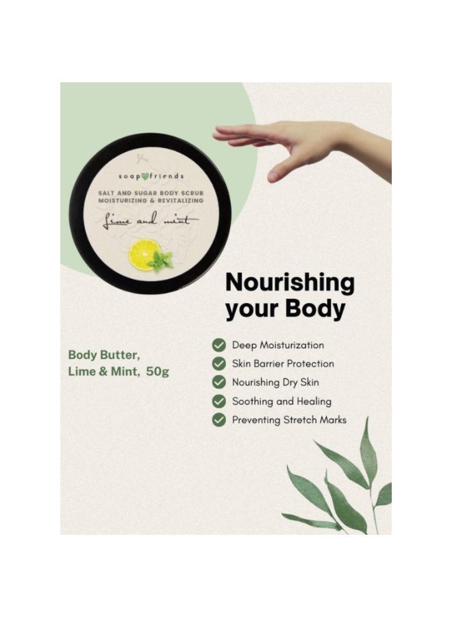 Soap&Friends Natural Lime & Mint Body Scrub 200 g - Deep Cleanse for Sauna and Steam Bath - Image 4