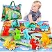 ALASOU 9 PCS Dinosaur Fantastic Creatures Car Toys for 1 Year Old Boy with PlaymatStorage BagBaby Toys 1 Year Old Boy Gifts Easter Basket Stuffers for Toddler Toys 121st Birthday Gift for Infant - Image 4