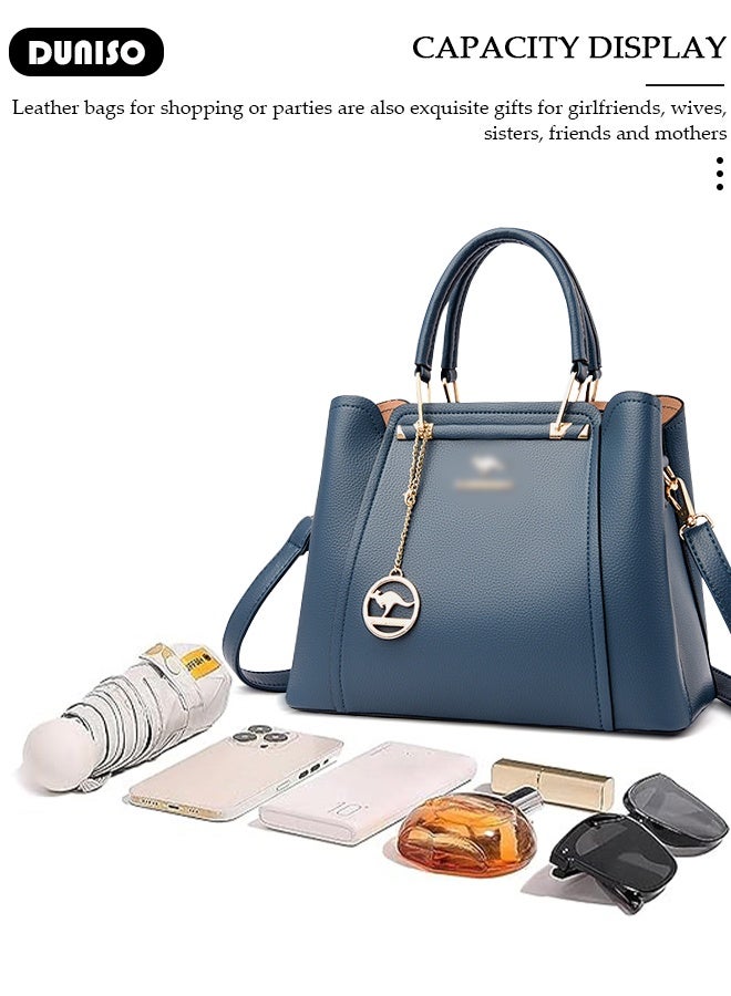 DUNISO Fashion Women Handbags PU Leather Waterproof Adjustable Handle Satchel Shoulder Bags Ladies Tote Bag Casual Crossbody Bags for Womens  - Image 4