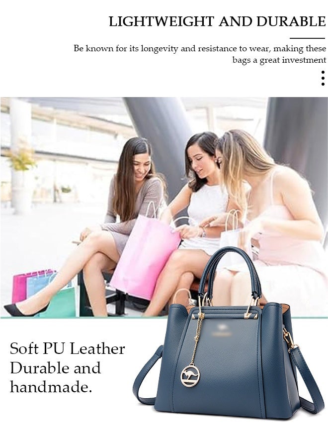 DUNISO Fashion Women Handbags PU Leather Waterproof Adjustable Handle Satchel Shoulder Bags Ladies Tote Bag Casual Crossbody Bags for Womens - Image 5