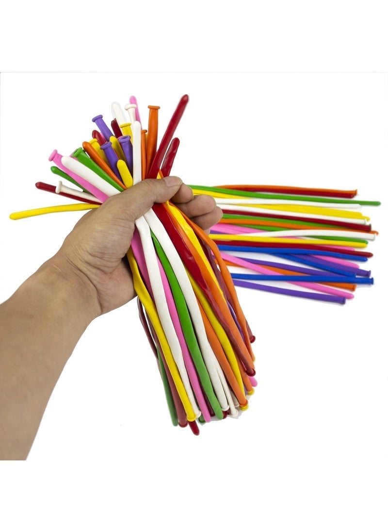 ECVV 100 PIECES Balloons for Twisting Balloon Animal, Long Skinny Latex Balloons for Modelling Magic Balloon Animal Kit for Weddings| Birthdays Party decoration - Image 2