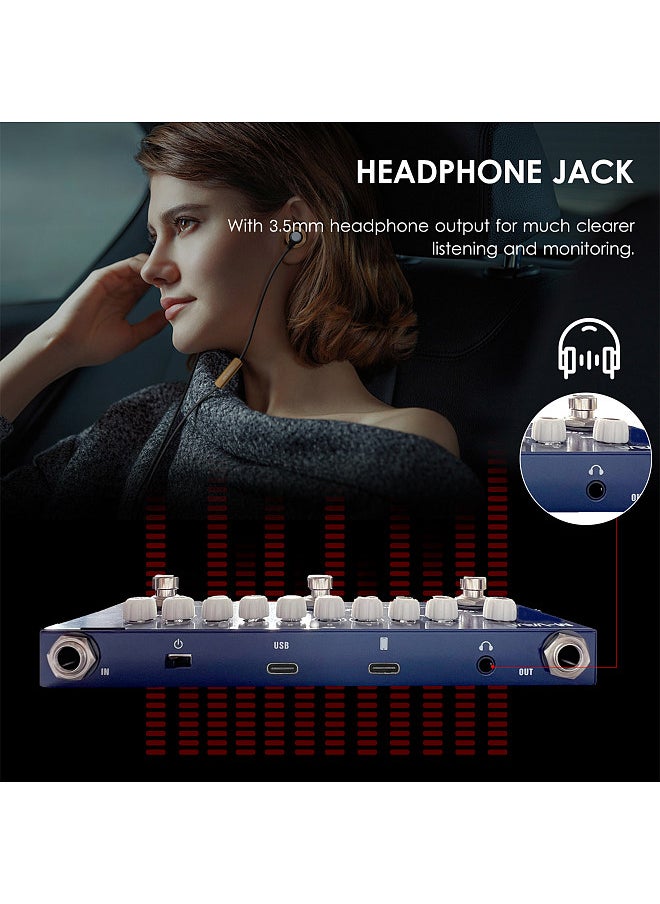 M-VAVE - M-VAVE CUBE BABY Portable Multifunctional Bass Combined Effect Pedal with Wireless Music Playback Phone Recording Audio Type-C Interface Function - Image 1
