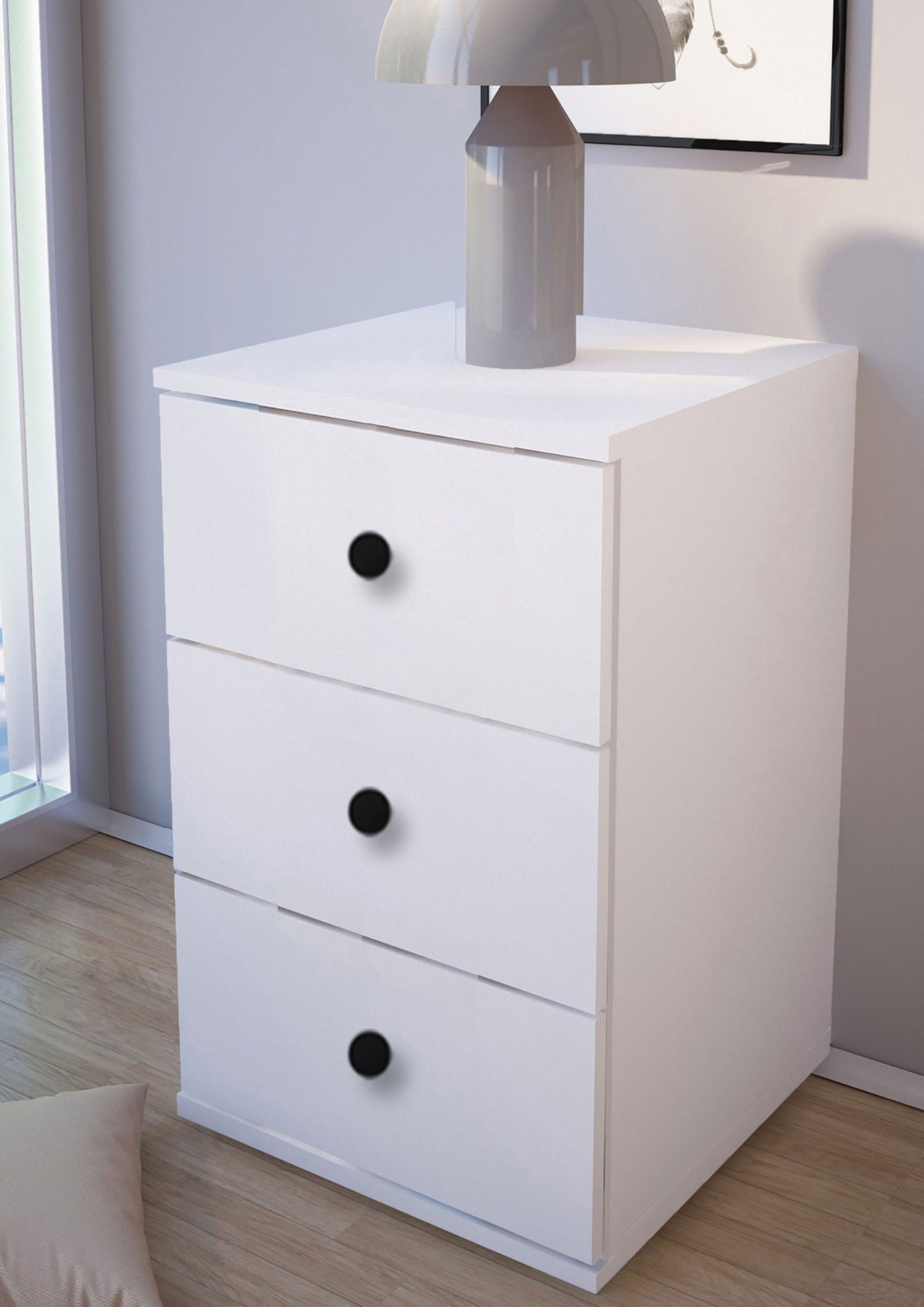 Modern MDF nightstand - Height 65 cm - Width 36 cm - Depth 36 cm, from Furniture Store.