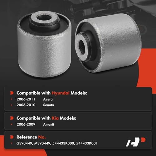 A-Premium 2 x Front Upper Control Arm Bushing Kit, Compatible with Hyundai Sonata 2006-2010, Azera 2006-2011 & Kia Amanti 2006-2009 - Image 2
