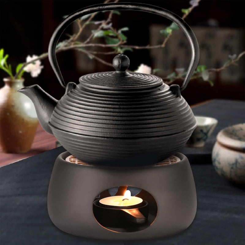 Shanrya Tea Warmer Ceramic Teapot Warmer with Candle Holder for Home (C Pad) - Image 4