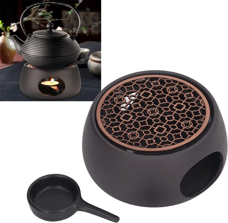 Shanrya Tea Warmer Ceramic Teapot Warmer with Candle Holder for Home (C Pad) - Image 2
