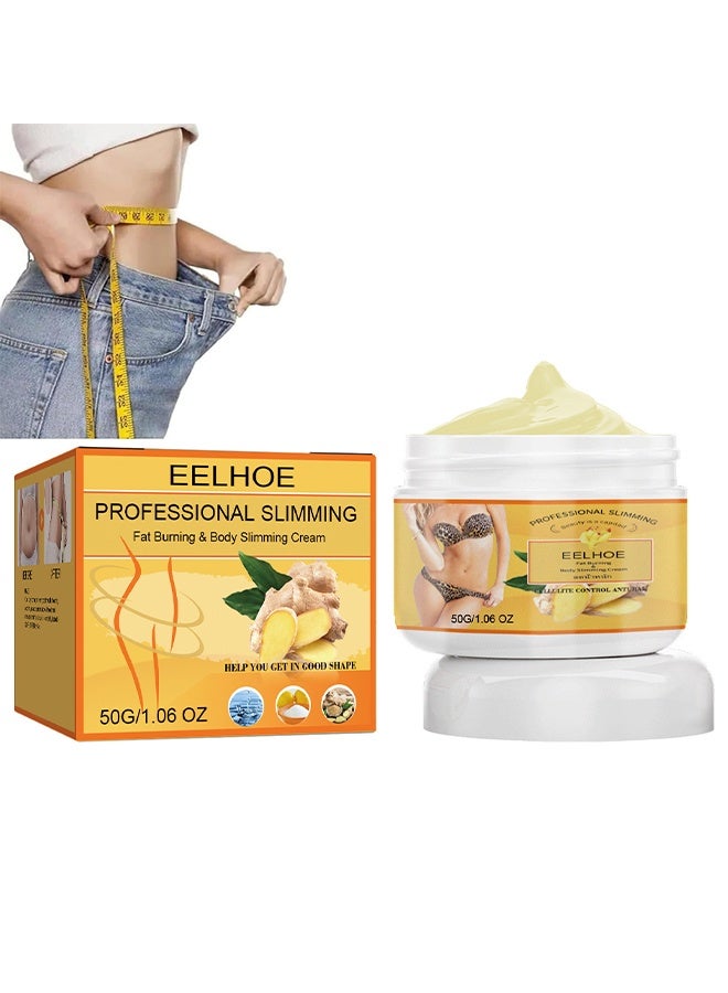 EELHOE Ginger Anti Cellulite Hot Cream, Navel Arm Leg Belly Fat Burning Cream, Body Sculpting Cellulite Cream, Weight Loss And Skin Firming Moisturizing Massage Cream, 50G - Image 1