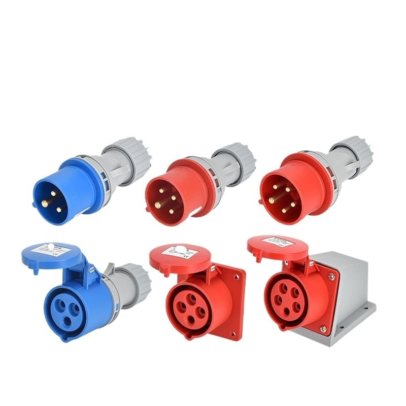 Industrial and Socket Connector Three-Phase 3-core 4P5 Hole 16A/32A Waterproof Non-Explosion-Proof IP44(3P16A IP44 Plug GP 248) - Image 2