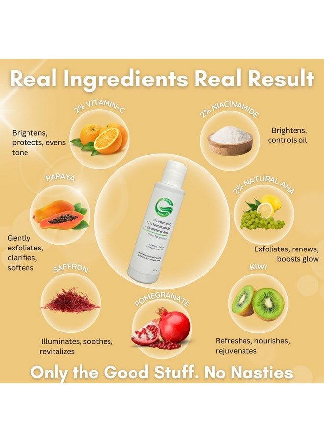 Greenviv 2% Vitamin C + 2% Niacinamide + 2% Natural AHA Glow Face Wash | Brightens Complexion, Evens Skin Tone & Enhances Radiance | 100ml - Image 5