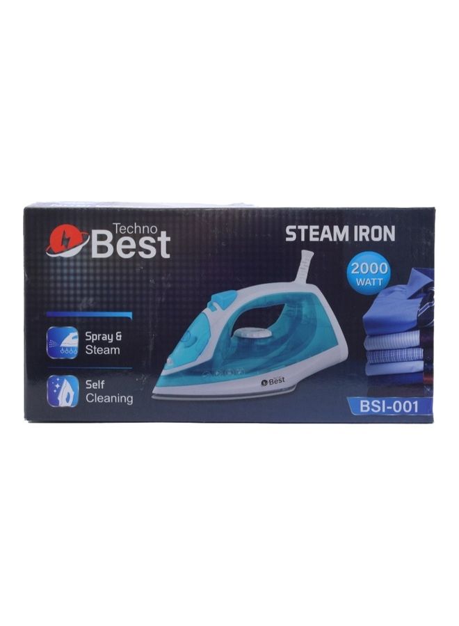 تكنو بيست أداة كي بخار 200 ml 2000 W BSI-001 أبيض/ أزرق - Image 5