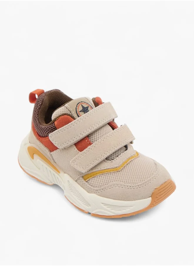 JUNIORS Boys Textured Sneakers With Hook And Loop Closure
