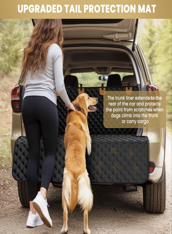 BONTHEE Waterproof SUV Dog Cargo Liner Mat - Heavy Duty Pet Seat Cover for SUV Sedan Van, Non-Slip Back Trunk Protector with Bumper Guard, Large Universal Fit (Black) - Image 4