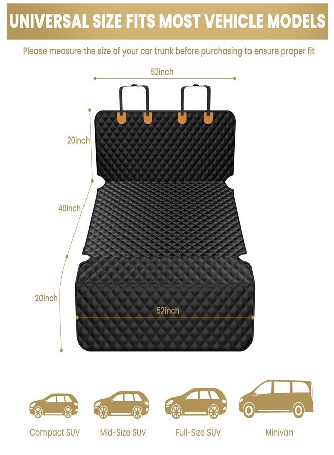 BONTHEE Waterproof SUV Dog Cargo Liner Mat - Heavy Duty Pet Seat Cover for SUV Sedan Van, Non-Slip Back Trunk Protector with Bumper Guard, Large Universal Fit (Black) - Image 3