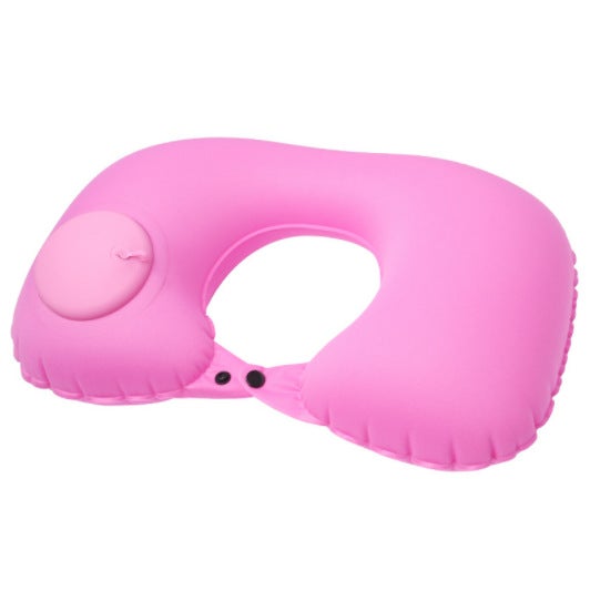 Inflatable U-Shaped Neck Pillow for TravelMilk silk U pillow pink Milk silk U pillow pink 