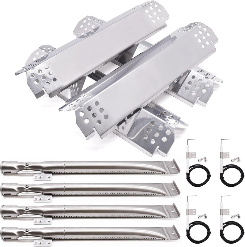 Adviace Grill Replacement Parts for Nexgrill 720-0830H, Nexgrill 720-0888, 720-0888N, Grill Burner Tubes, Heat Shield Tent Plates and Grill Igniters Kit Replacement for Home Depot Nexgrill 4 Burner 720-0830H - Image 1