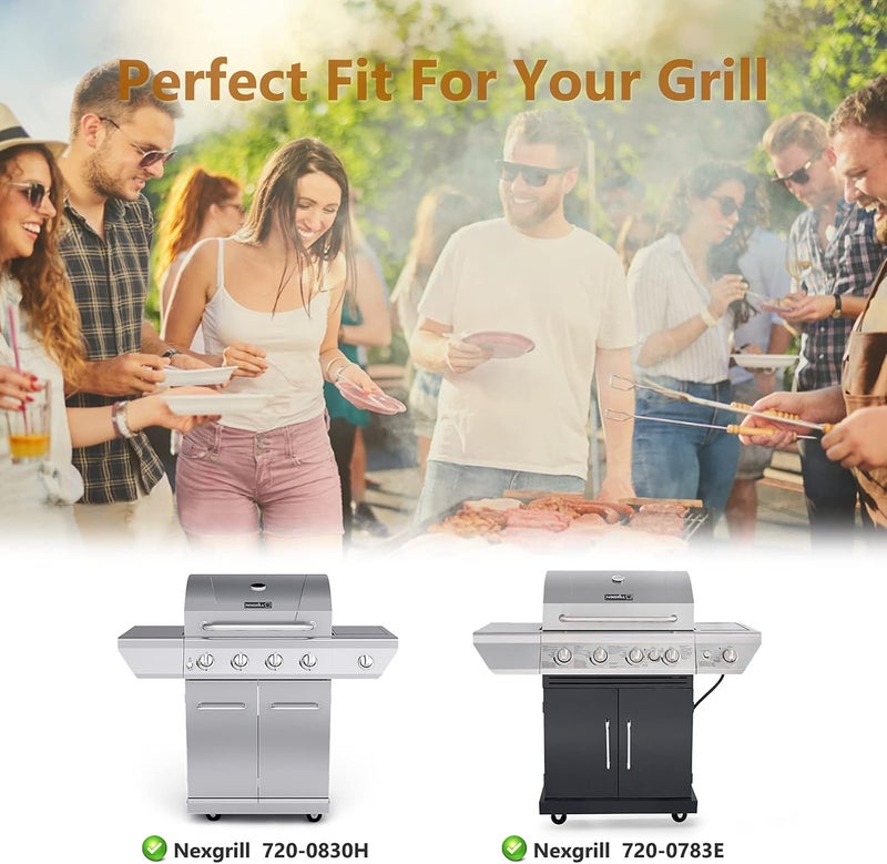 Adviace Grill Replacement Parts for Nexgrill 720-0830H, Nexgrill 720-0888, 720-0888N, Grill Burner Tubes, Heat Shield Tent Plates and Grill Igniters Kit Replacement for Home Depot Nexgrill 4 Burner 720-0830H - Image 2