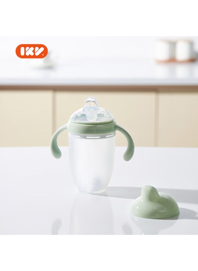 Igroway Silicone Duck-billed Cup, Ikv Baby Water Cup With Straw, 6 Months Old Baby School Drinking Cup, 240ml, Green - Image 1