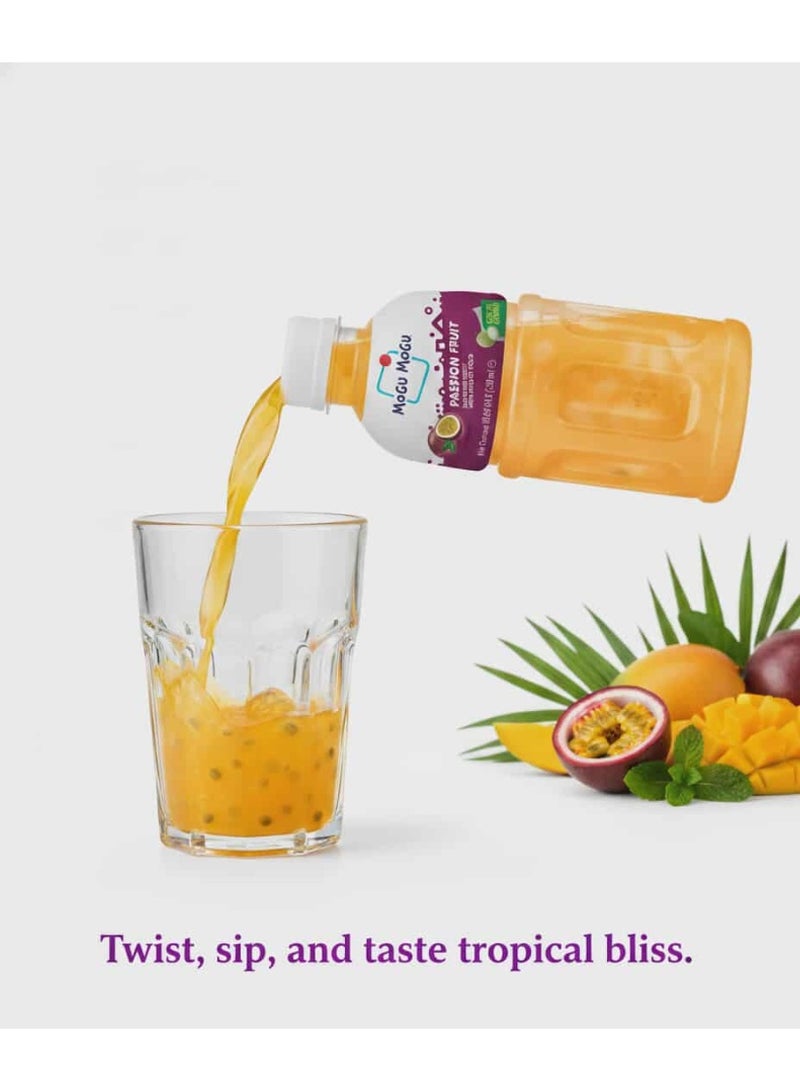 Mogu Mogu Passion Fruit Flavoured Drink with Nata de Coco, Pack of 2, 320ml - Image 4