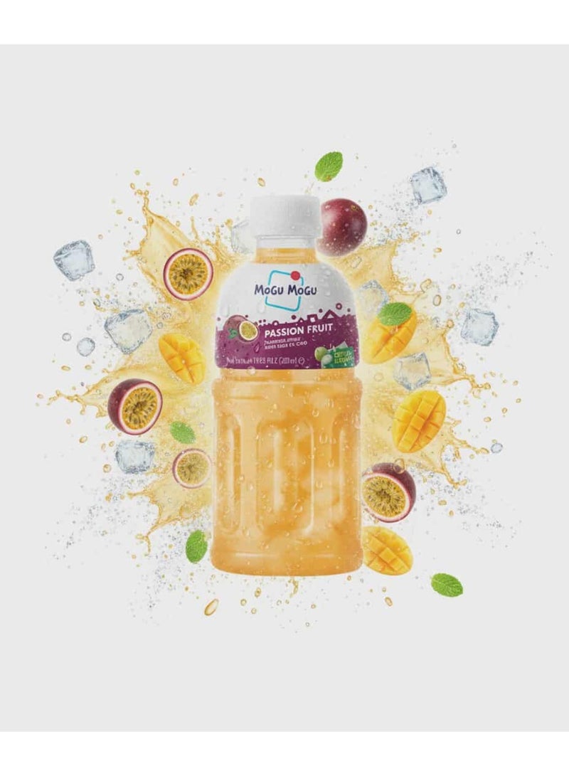 Mogu Mogu Passion Fruit Flavoured Drink with Nata de Coco, Pack of 2, 320ml - Image 3