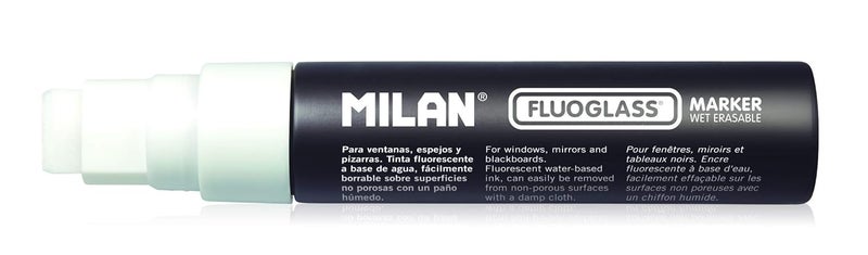 MILAN علامة ميلان فلوغلاس القابلة للمسح برأس مائل باللون الأبيض مع قلم رصاص ميكانيكي مجاني - Image 1