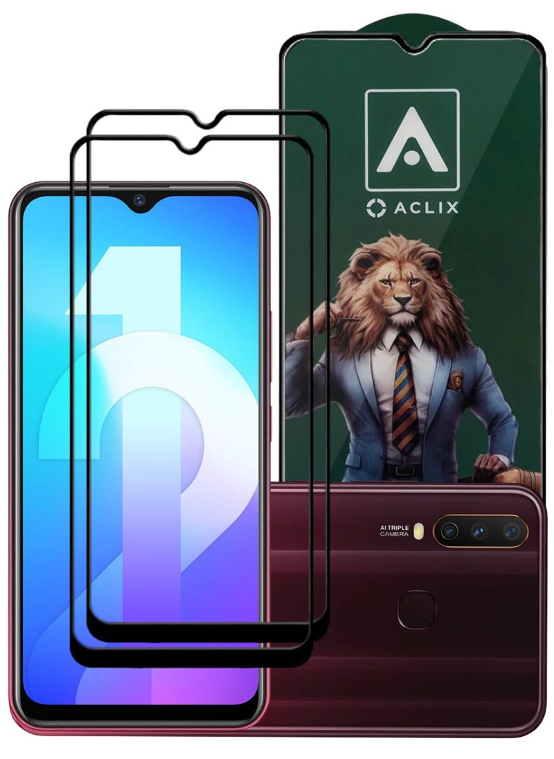 ACLIX 2 Pieces Antistatic ESD Dustproof Premium Quality High Definition Tempered Glass Screen Protector Designed For vivo Y12 - Image 1