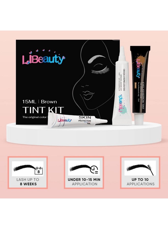 Libeauty Eyelash and Eyebrow Color Kit Brown Instant Hair Color Kit for Lash and Brow Perfect Partner for Lash Perm/Lift/Lamination Treatment Voluminous Coloring - Image 2