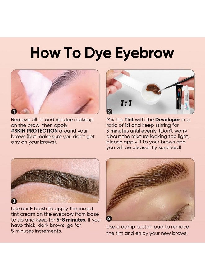 Libeauty Eyelash and Eyebrow Color Kit Brown Instant Hair Color Kit for Lash and Brow Perfect Partner for Lash Perm/Lift/Lamination Treatment Voluminous Coloring - Image 4