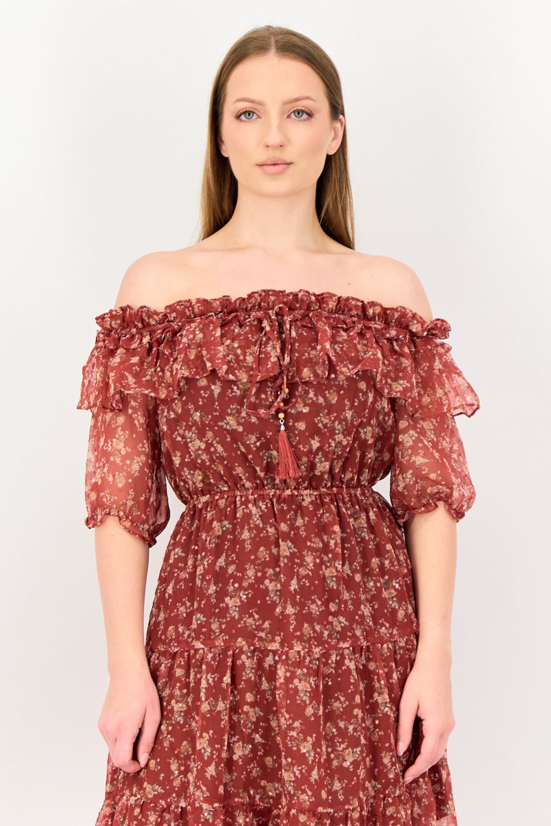 VERO MODA Women Floral Print Tiered Dress, Multicolor - Image 2