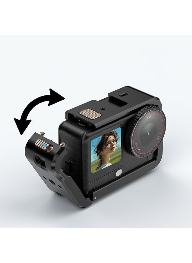 Aluminum Alloy Camera Cage for DJI Osmo Action 6 Camera, Protective Frame with Cold Shoe with 1/4 Thread Holes - Image 2