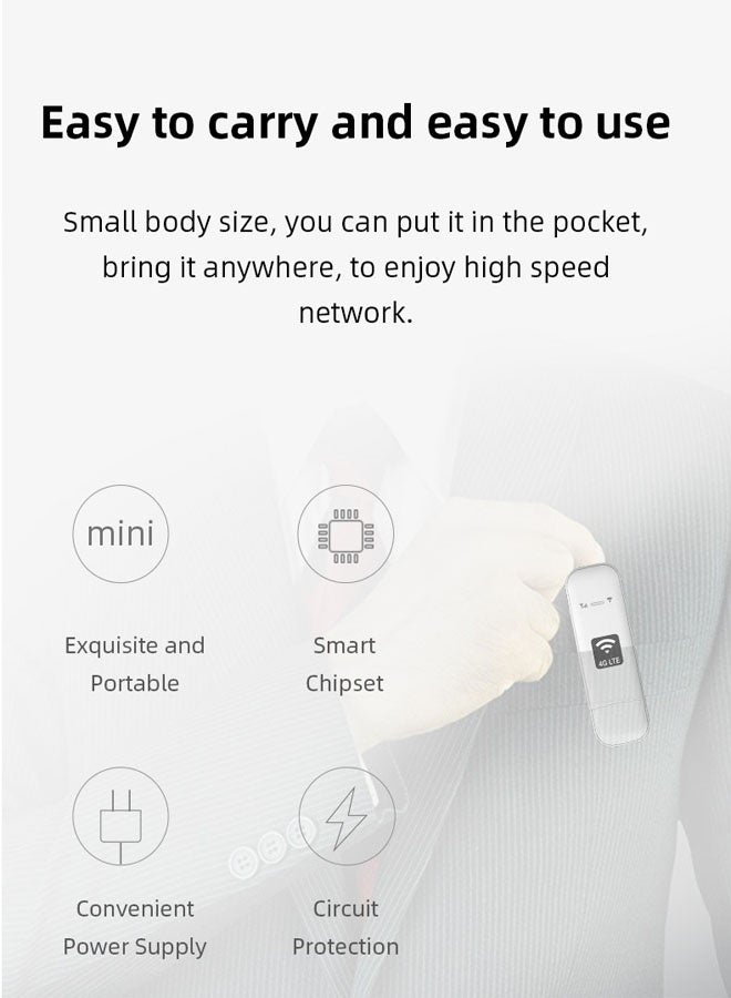 general 4G WIFI Dongle USB Router Mobile WiFi Router 150Mbps high speed Portable Travel WiFi Modem - Image 4