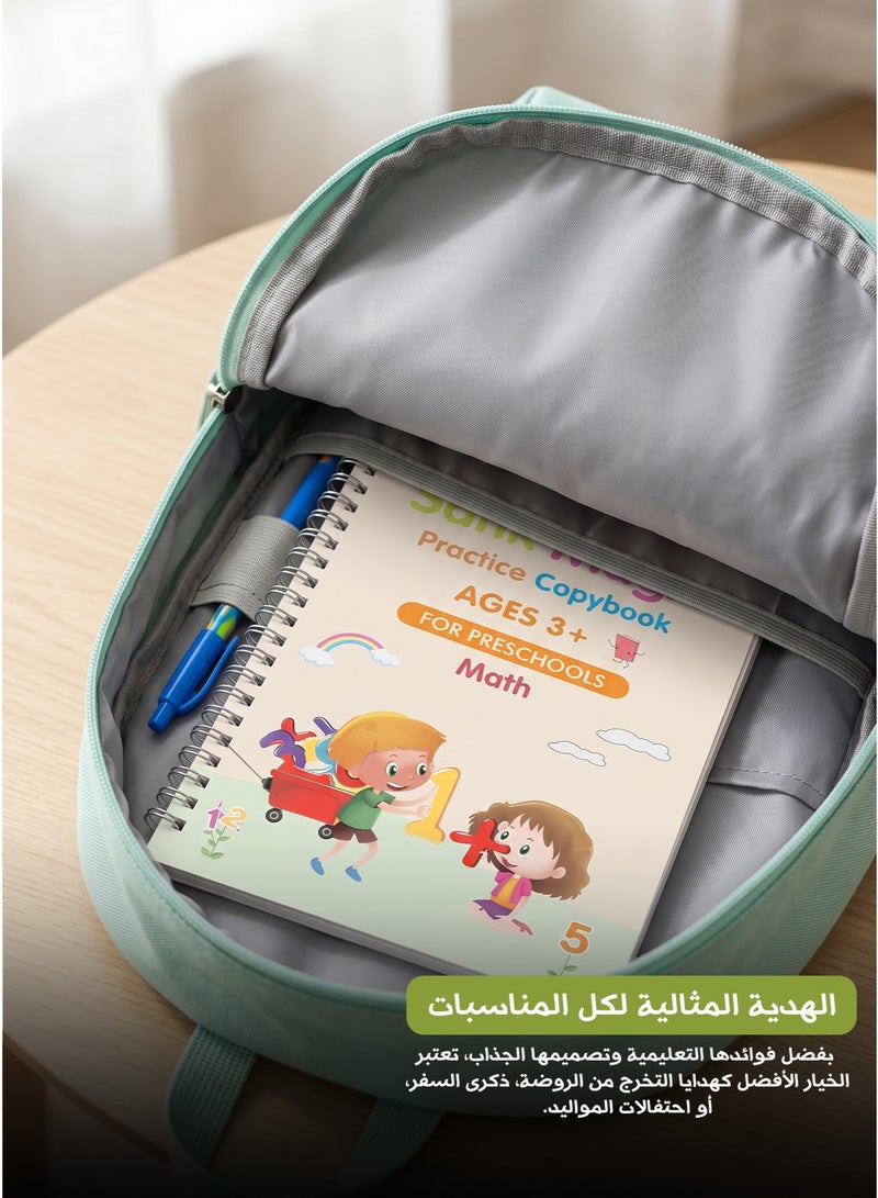 Sank Magic Children’s English Practice Copying Set – Magic Grooved Practice Pen, 4 Books + Pen Holder + 10 Refills, Writing & Pen Control Training - Image 3