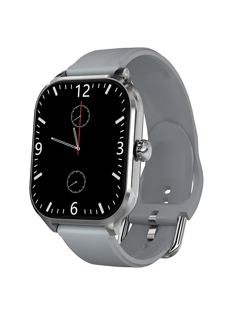 H9 ProMax Smart Watch,Business Smartwatch,Waterproof Fitness Watch, Bluetooth Calling,Smart watch for Men, Zinc Alloy Vacuum Plating, Heart Rate Monitoring,Smart watch for Women Silver - Image 1