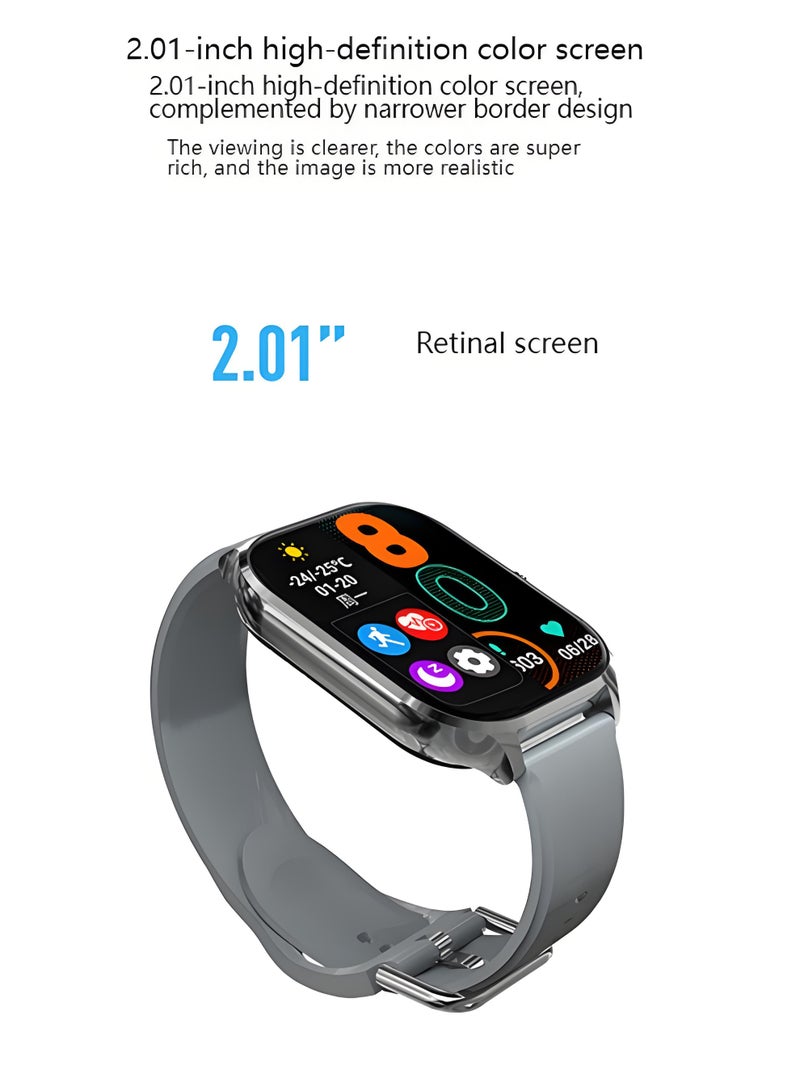 H9 ProMax Smart Watch,Business Smartwatch,Waterproof Fitness Watch, Bluetooth Calling,Smart watch for Men, Zinc Alloy Vacuum Plating, Heart Rate Monitoring,Smart watch for Women Silver - Image 3