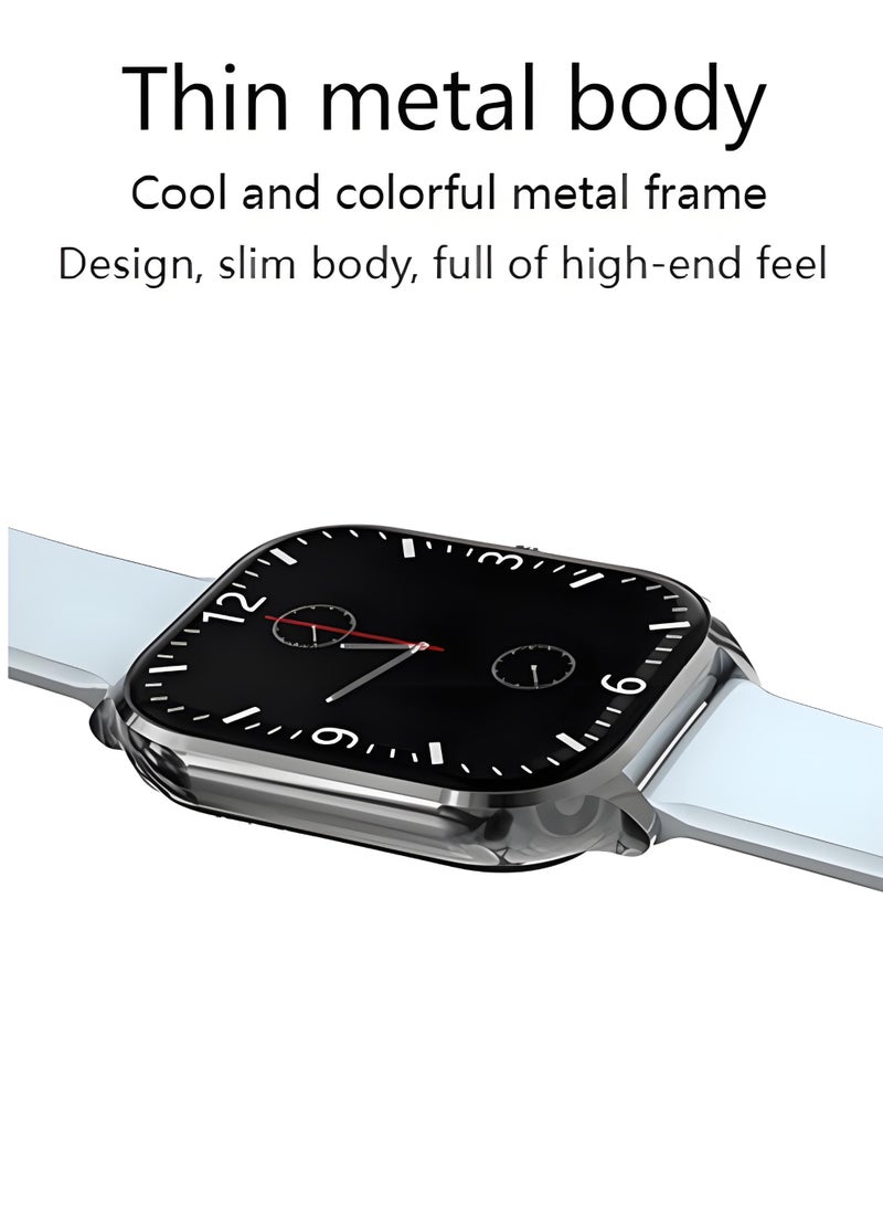 H9 ProMax Smart Watch,Business Smartwatch,Waterproof Fitness Watch, Bluetooth Calling,Smart watch for Men, Zinc Alloy Vacuum Plating, Heart Rate Monitoring,Smart watch for Women Silver - Image 4