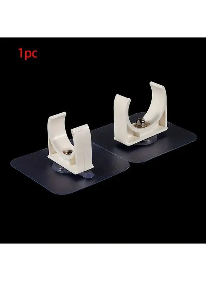 1 قطعة 32 مم مشبك أنابيب ذاتي اللصق خالٍ من الثقب حامل أنابيب ماء حوض السمك مشبك موصل - Image 4