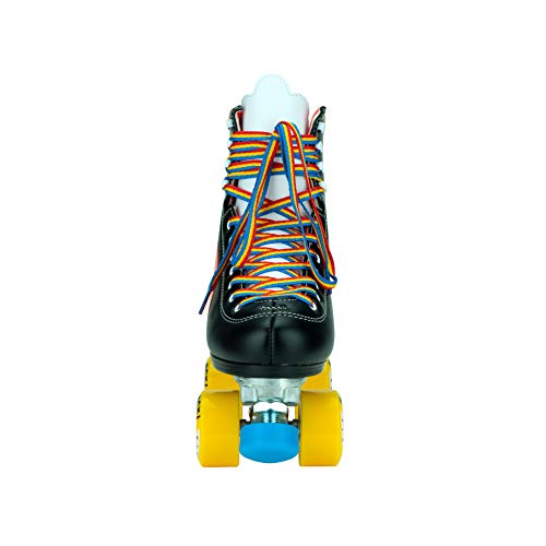 Moxi Rainbow Rider Roller Skates for Women - Beautiful, Durable, Supportive Rainbow Skates with Padded Lining, a Sturdy Plate, and Soft Outdoor Wheels - Asphalt Black - Size 6 - Image 3