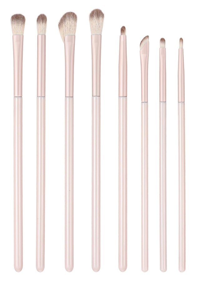 WJIAAA Eyeshadow Brush Set, 8 Pcs Beginner Friendly Eye Brushes for Makeup with Soft Bristles, Blending Eyeliner & Angled Eyebrow Brush for Hooded Eyes - Image 1