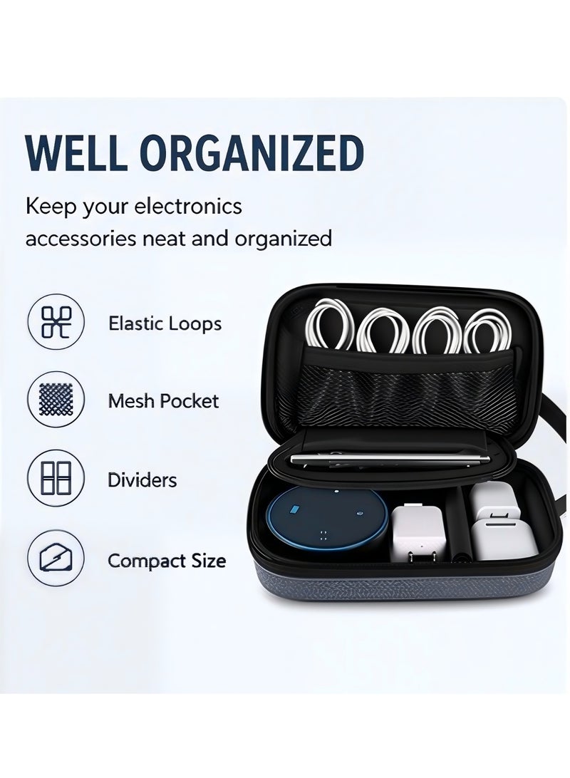 JUMEI Waterproof Electronic Organizer Case, Portable Travel Cable Storage Bag with Compartments for Charger, Earphones, Power Bank & Accessories - Image 3
