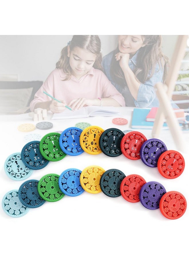 Ideashop - 18Pcs Math Fidget Spinners For Stimmers, Math Fact Fidget Spinners Math Fidget Toy Learn Addition, Subtraction, Multiplication And Division, Educational Math Game For Home School Classroom - Image 1