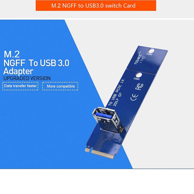 Piplus بي بلس® (®) محول بطاقة رiser PCI-E Express M.2 إلى USB 3.0 لنقل البيانات لعمالة تعدين BTC - Image 1