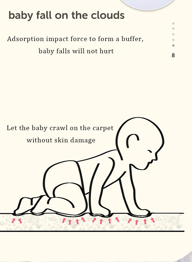 36PCS Plush Puzzle Foam Floor Mat for Kids- Thick Interlocking Fluffy Tiles with Border Square Rug Split Joint Soft Climbing Carpet Mats Area Rug for Room Floor （White + Grey + Camel + Coffee） - Image 5