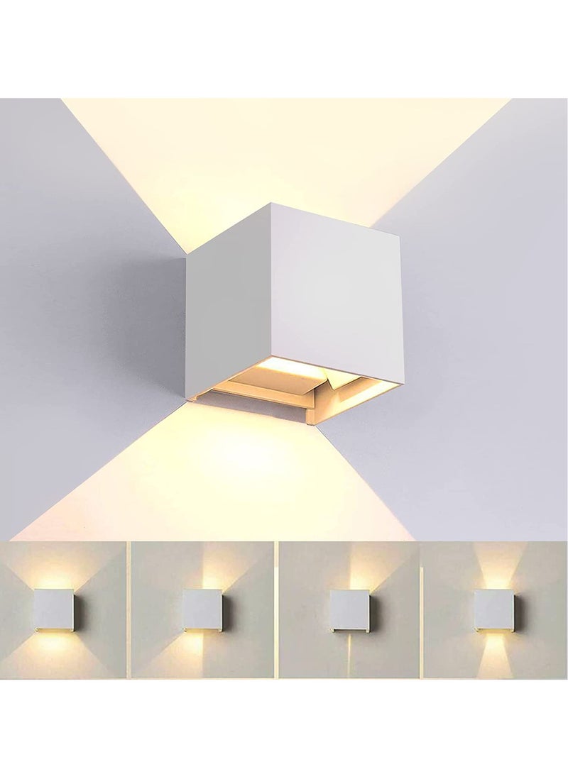 Next Life LED Aluminum Waterproof Wall Lamp Outdoor Light Angle Adjustment Outdoor Wall Light White Body Warmwhite - Image 1