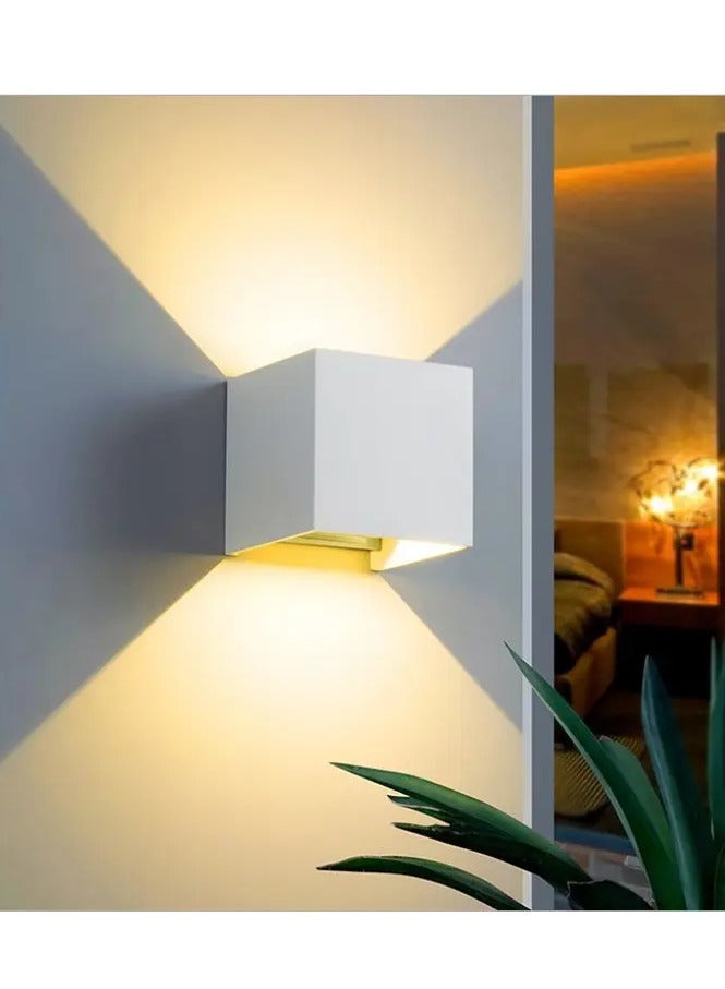 Next Life LED Aluminum Waterproof Wall Lamp Outdoor Light Angle Adjustment Outdoor Wall Light White Body Warmwhite - Image 5
