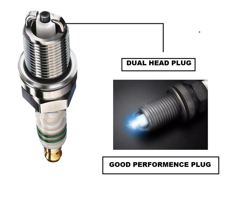 AOWBikes Dual Head Spark Plug Compatible for Shine/Dream/Unicorn - Image 3