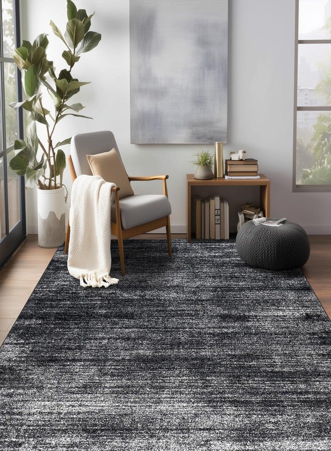 BILEEHOME Black and White Rug for Living Room,Washable Abstract Modern Boho Dark 5x7 Area Rugs for Office - Image 5