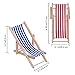 Lynkaye Dollhouse Miniature Furniture Accessories Foldable Wooden Beach Chair Mini Longue Deck Chair Doll House Ornament Kits for DIY Fairy Garden Dollhouse Decoration Pack of 4 - Image 4